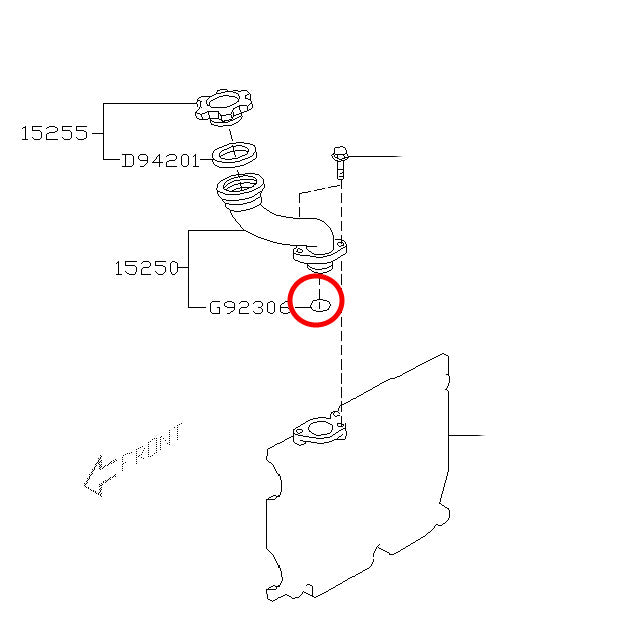 Subaru OEM Oil Fill Tube O-Ring Non Turbo EJ