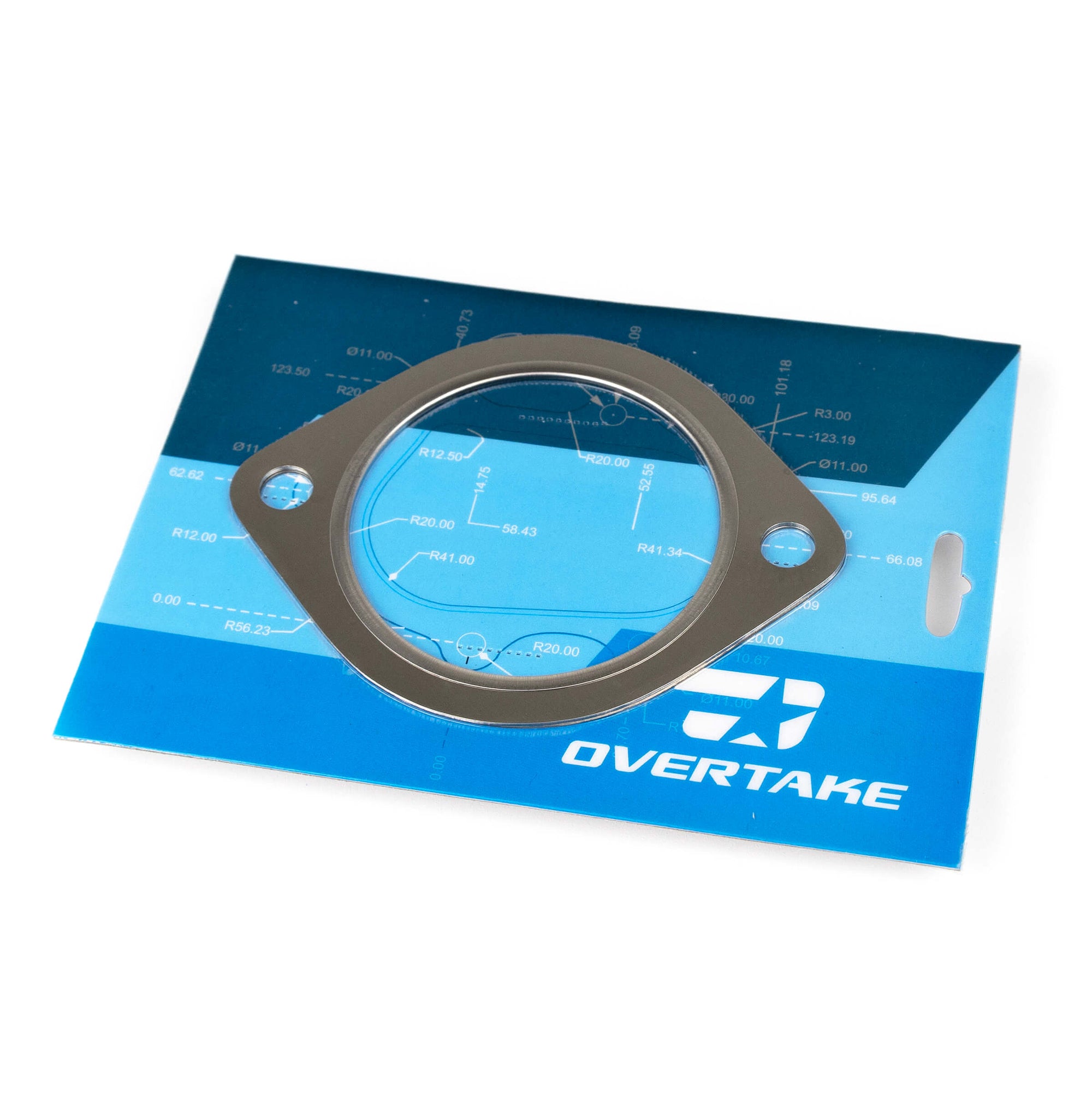 Overtake Stainless Steel 3-Inch 2-Hole Gasket (Downpipe to Cat-Back)
