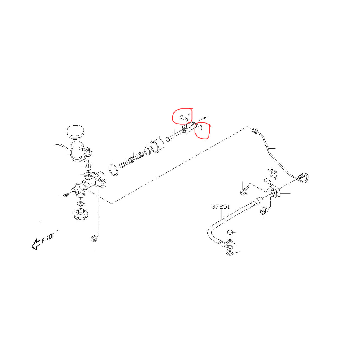 Clutch/Brake Pedal Clevis Pin 2008-2014 WRX/STI