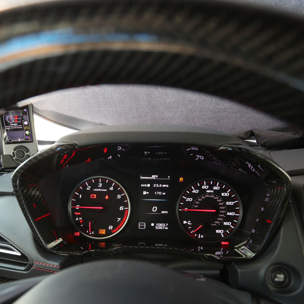 Dry Carbon Gauge Surround 2022+ WRX