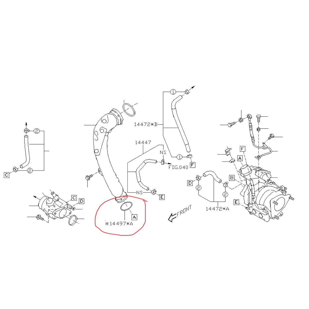 Subaru Turbo Outlet-to-Charge Pipe O-Ring