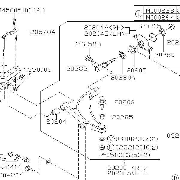 Subaru Front Inner Control Arm Bushings 2002-2007 STI