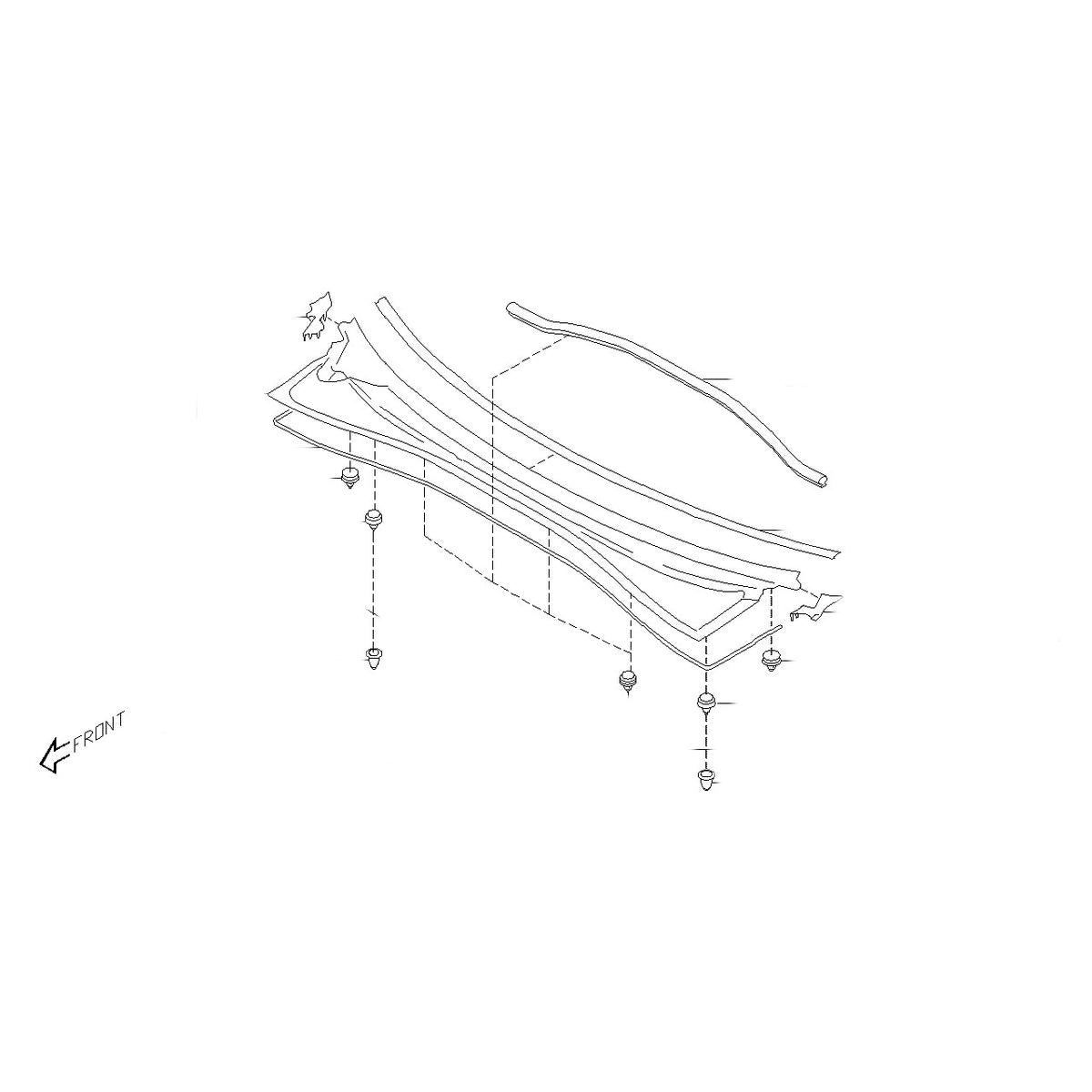 Subaru Inner Cowl Panel Clips 2002-2007 WRX/STI