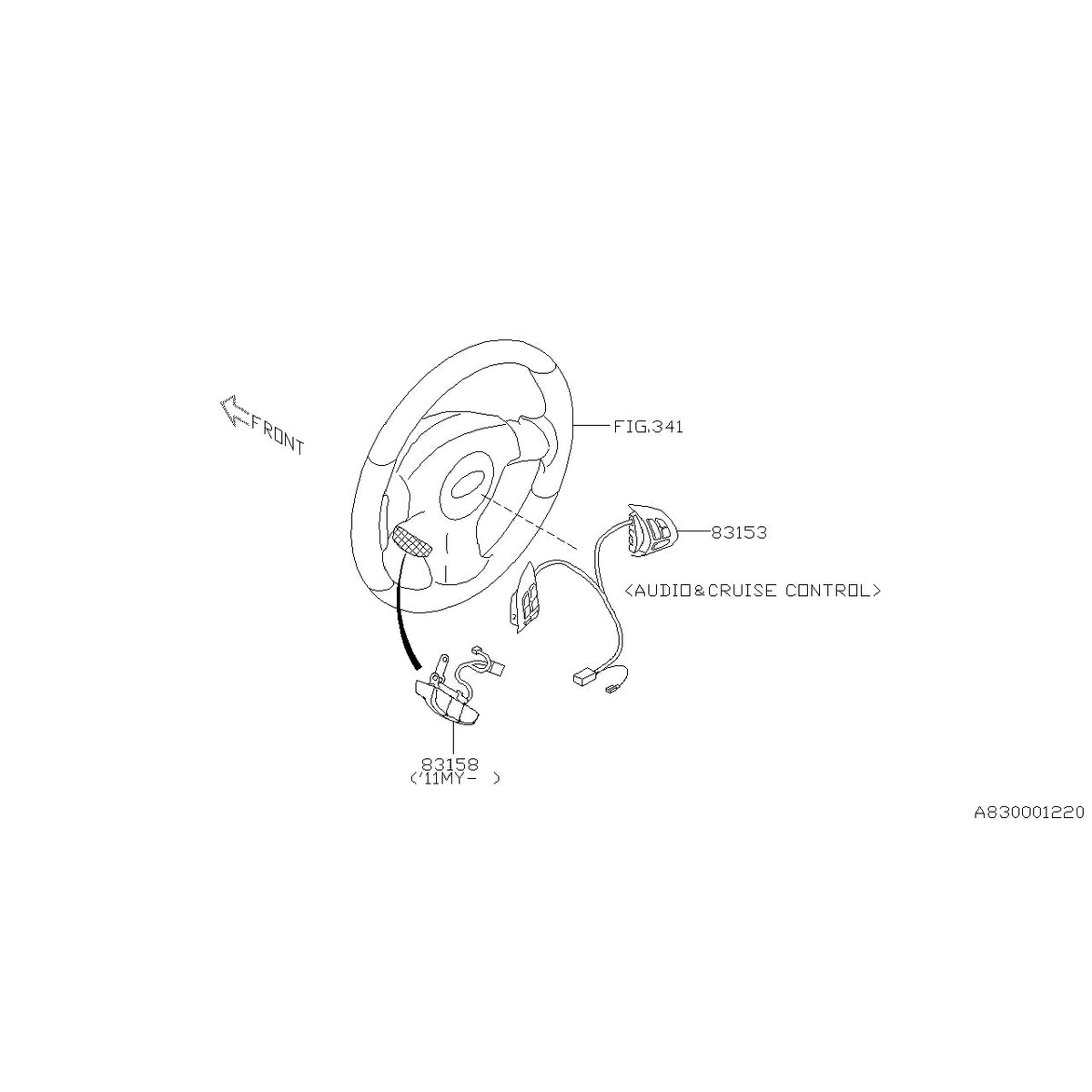 Subaru OEM Steering Wheel Radio Control Switches 2008-2014 WRX/STI