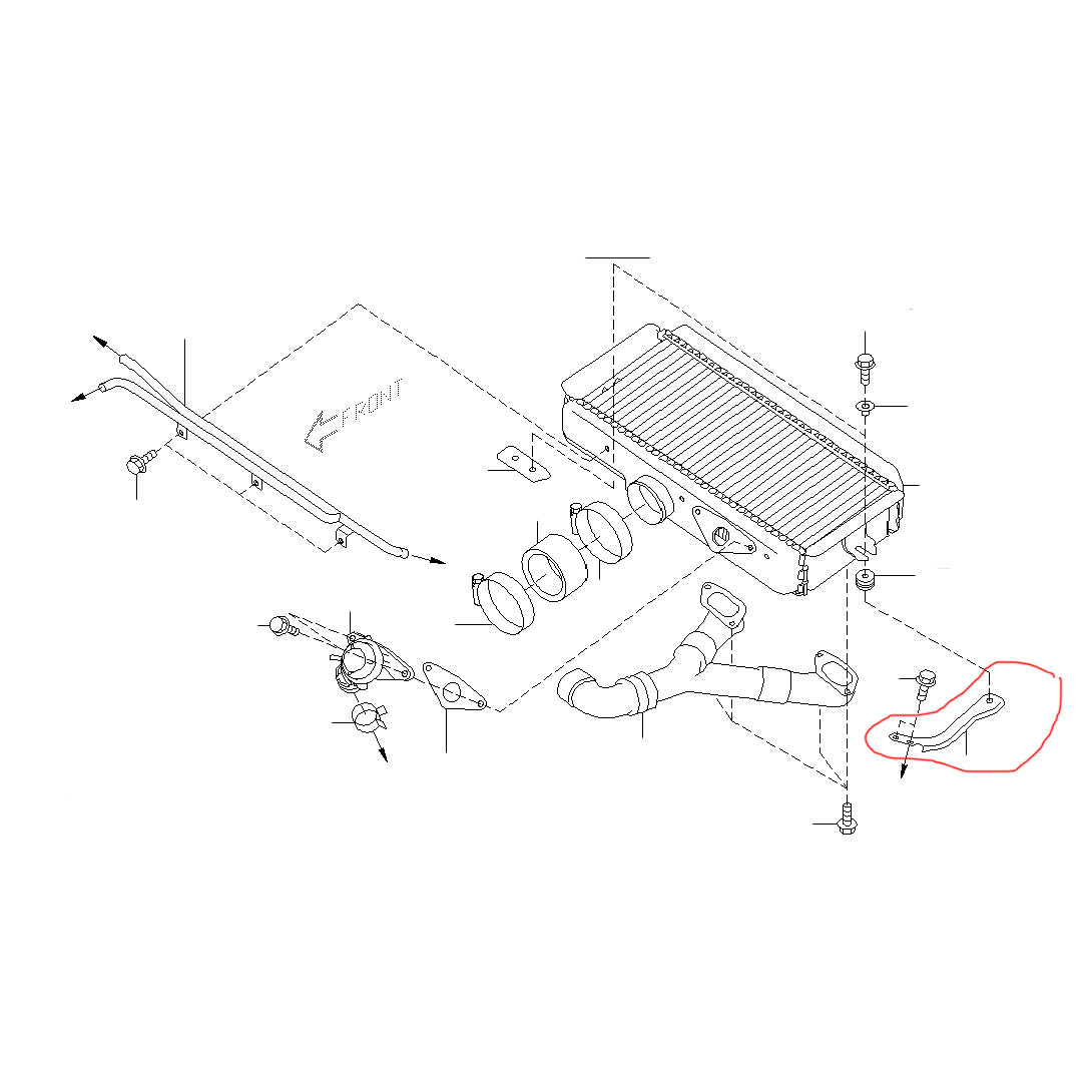 Subaru Intercooler Bracket Left Side 2002-2007 WRX/STI