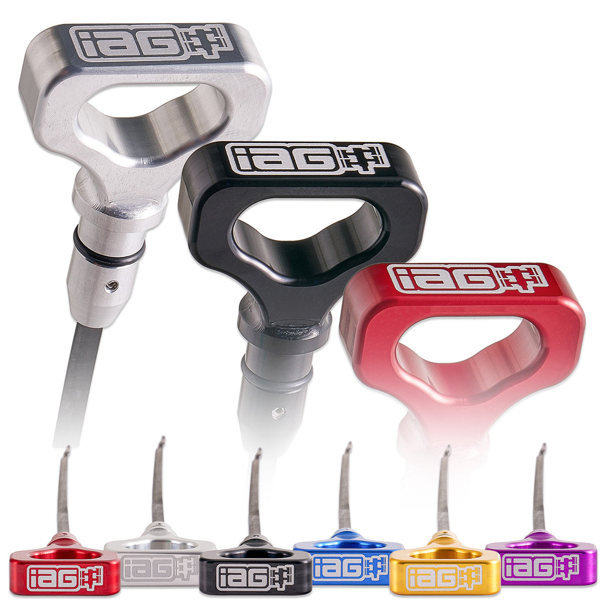 IAG Dipstick With Billet Anodized Handle For EJ 2.5L 2004-21 STI &amp; 06-09 Legacy