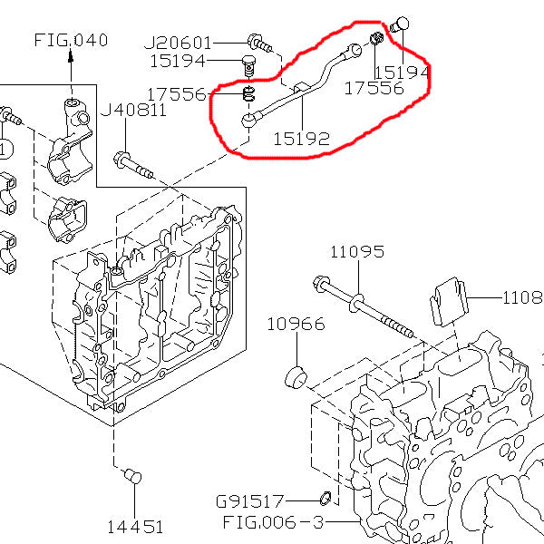 Subaru Oil Feed Line to Scavenger Pump Kit 2015-2021 WRX OEM