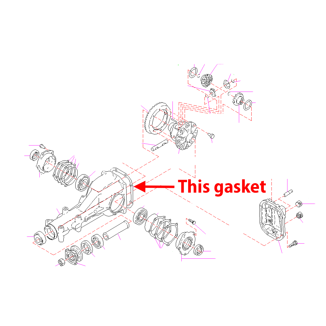 Subaru Differential Cover Gasket 2004-2021 STI