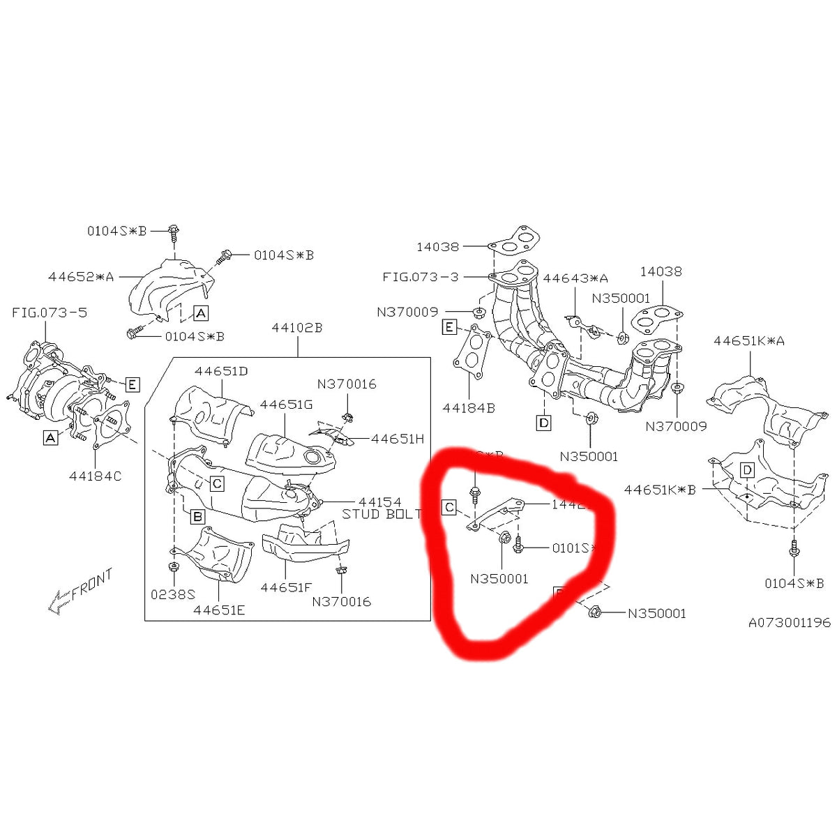 Subaru OEM J-Pipe to Turbo Bracket 2015-2021 WRX