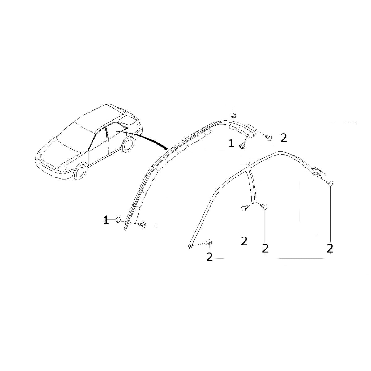 Subaru Door Trim Clips 2002-2007 WRX/STI