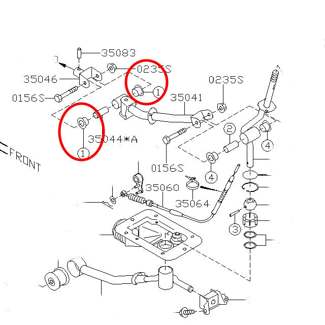 Subaru OEM Shift Linkage Bushings 2008-2021 STI