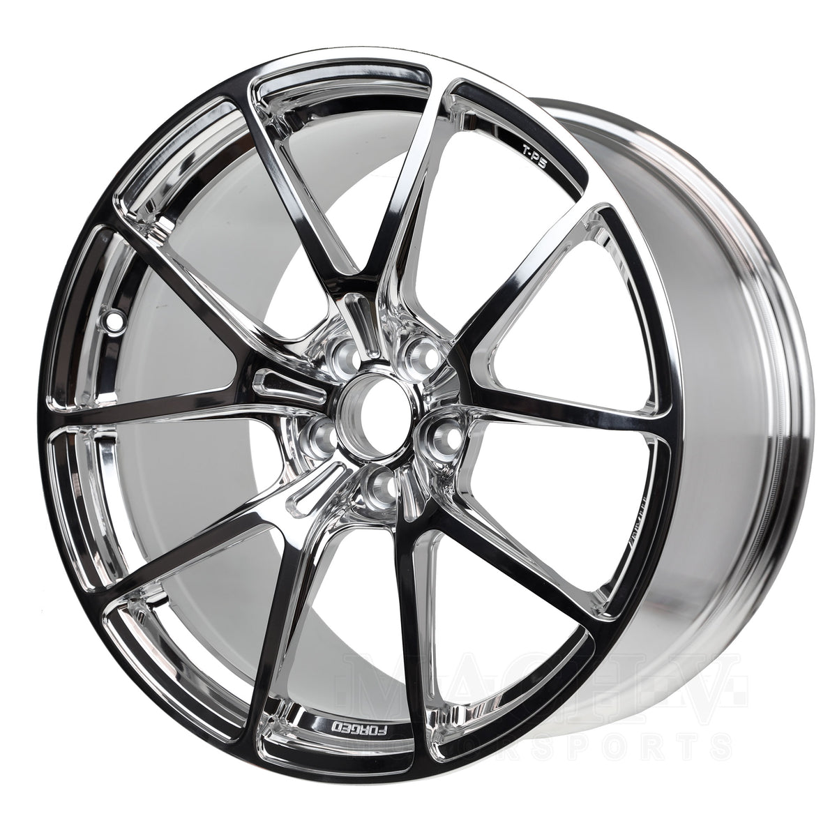 Titan-7 T-P5 Wheel 18x9.5&quot; 5x100 Polished Clear