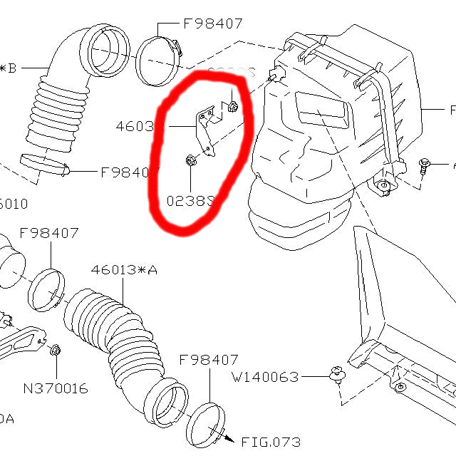 Subaru OEM Intake Box Bracket 2015-2021 WRX