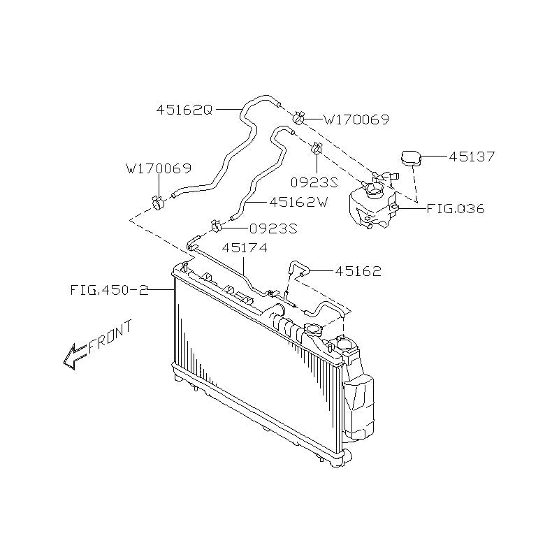 Subaru Coolant Expansion Tank to Overflow Hose 2015-2021 STI