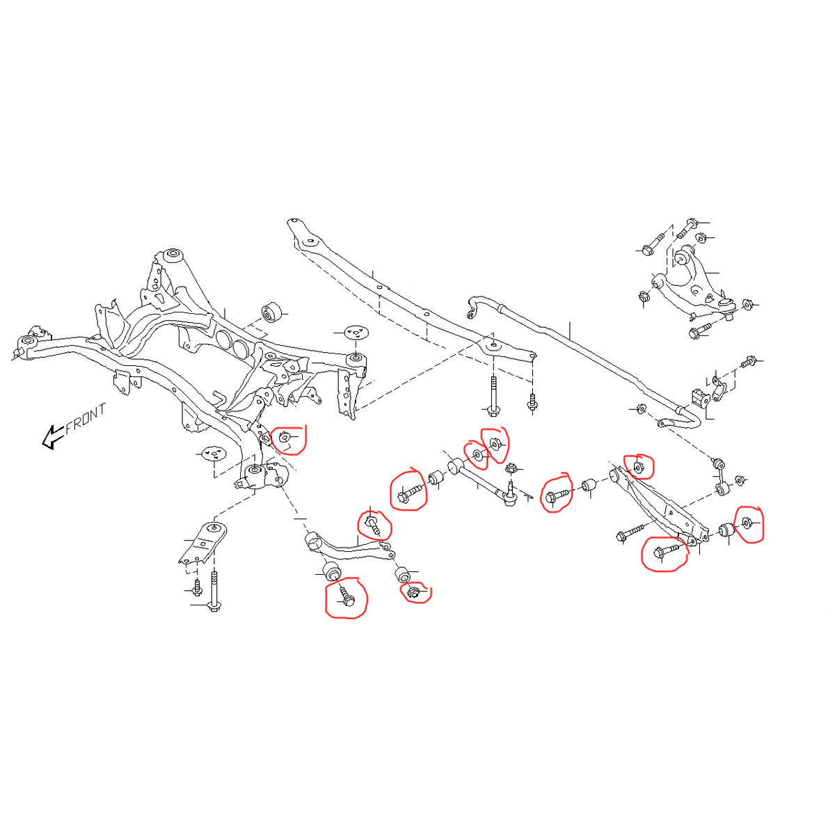 Subaru Rear Suspension Hardware Kit 2015+ WRX/STI