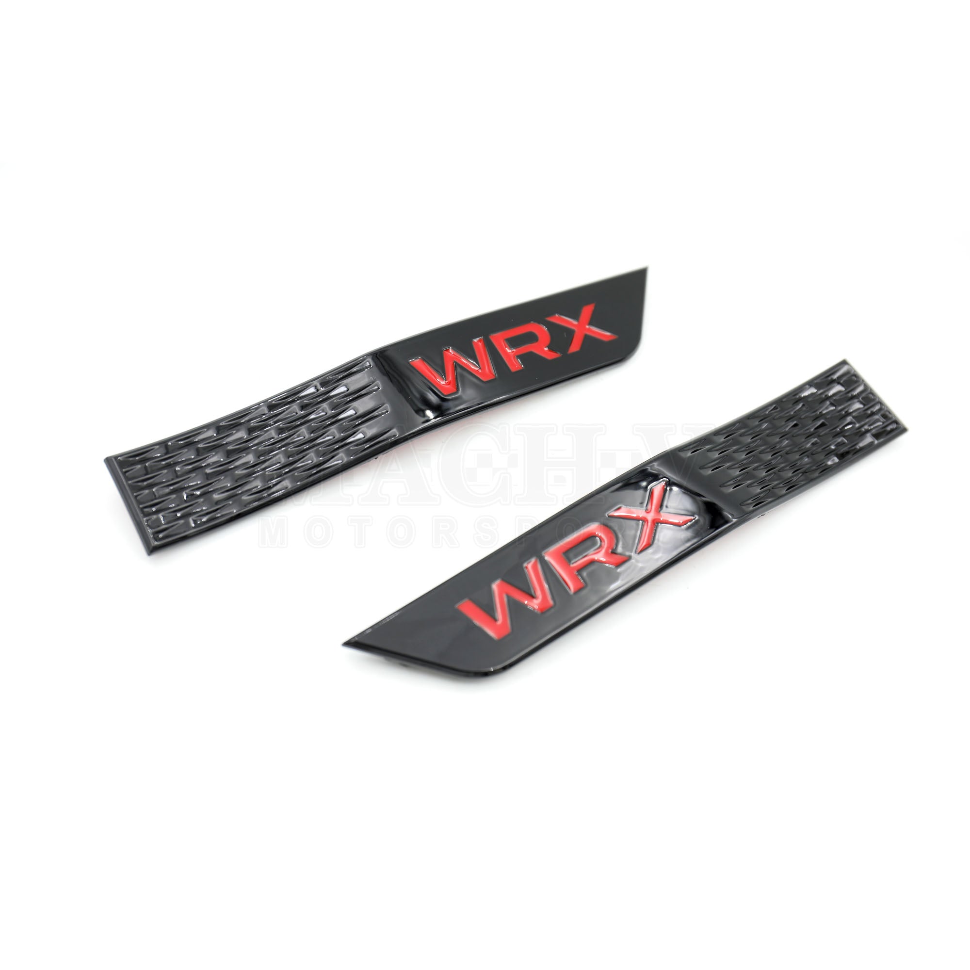 JDM Gloss Black Side Molding Fender Garnish Badge Pair For Subaru WRX 2008-2014