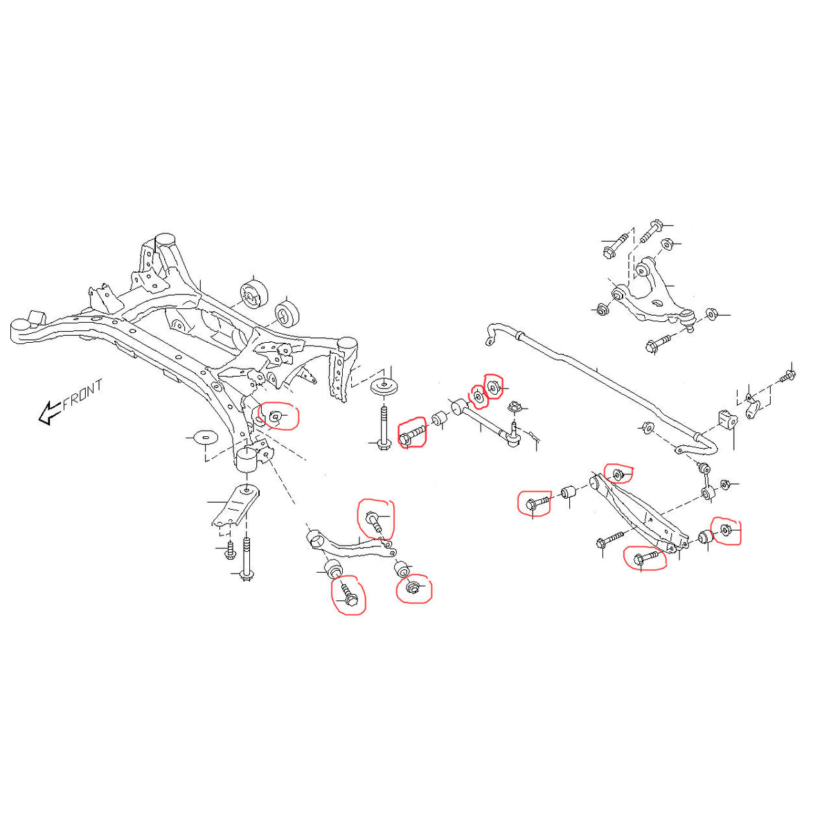 Subaru Rear Suspension Hardware Kit 2013-2020 BRZ