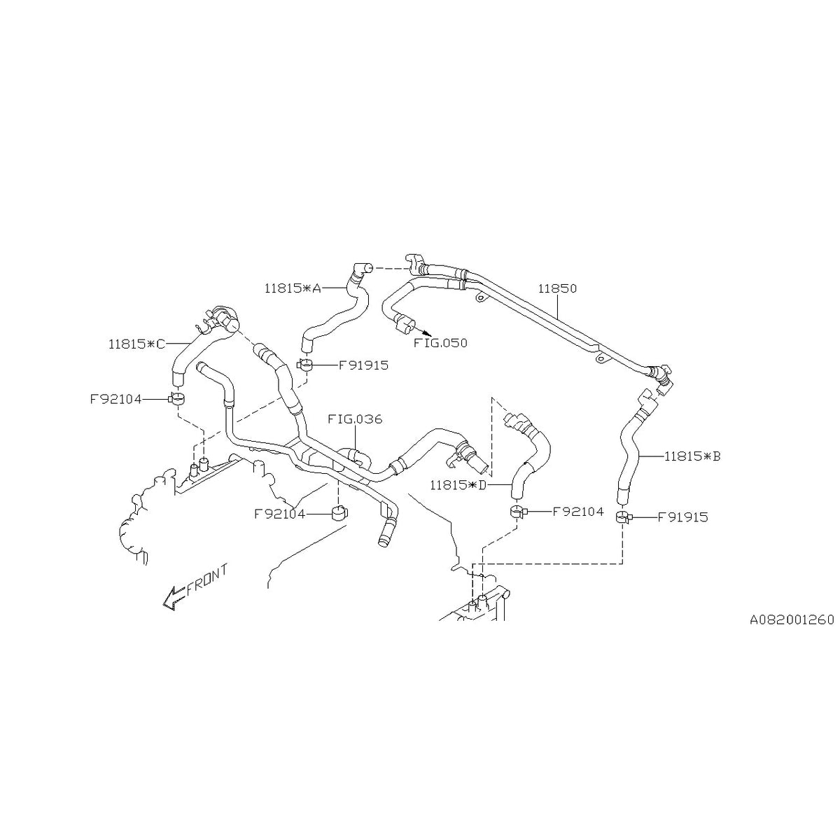 Subaru PCV Breather Hoses 2017-2021 STI