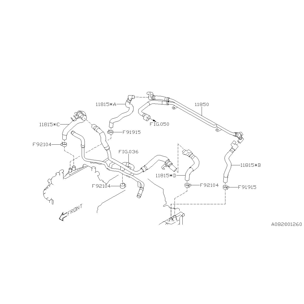 Subaru PCV Breather Hoses 2017-2021 STI