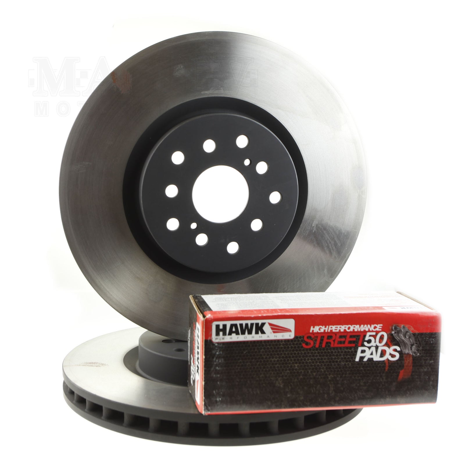 KNS/Hawk 5.0 FRONT Brake Pad/Rotor Kit 2015-2017 STI