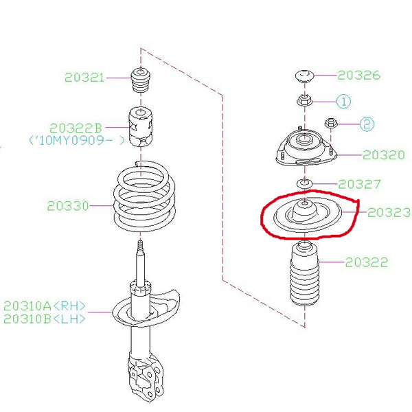 Subaru OEM Front Metal Spring Seat 2008-2021 WRX/STI - FastWRX.com