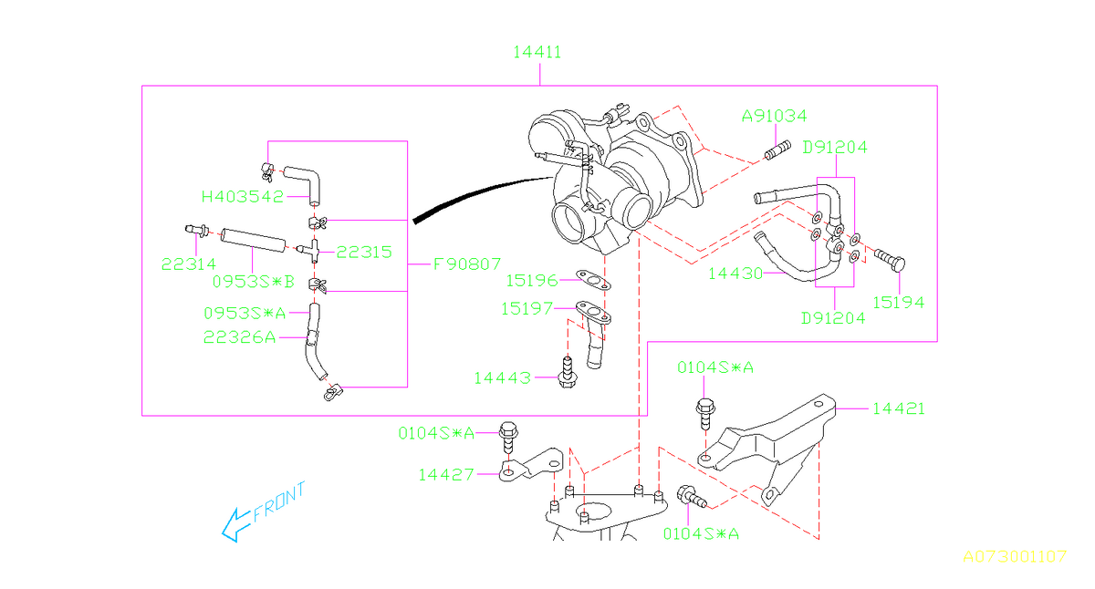 Subaru Up Pipe Bracket 2002-2014 WRX/2004-2021 STI