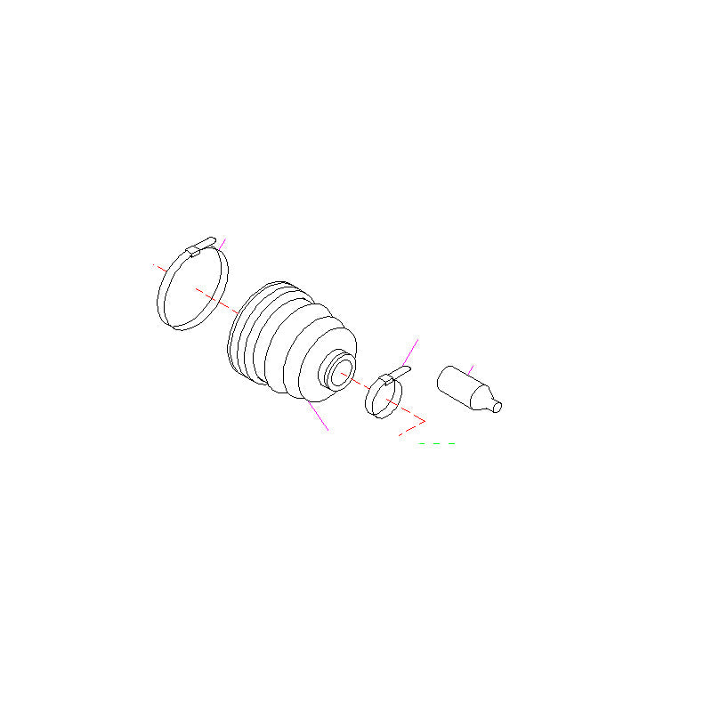 Subaru CV Joint Boot Kit Rear Outer 2004-2007 WRX