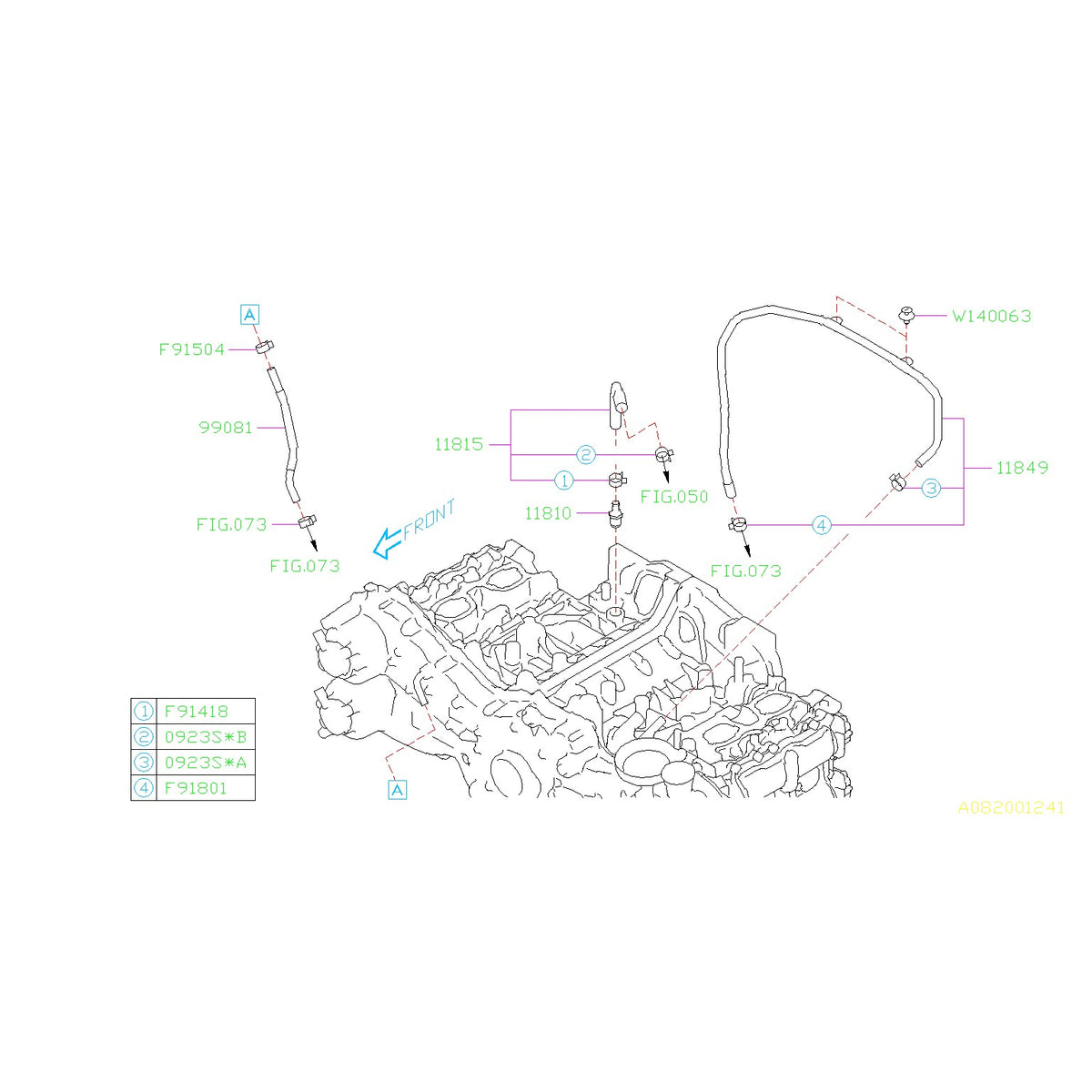 Subaru PCV Breather Hoses 2015-2021 WRX