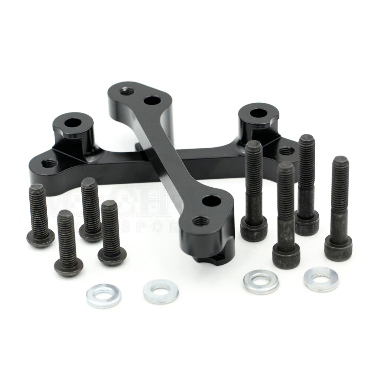 Rear FHI 2-Pot Adapter Kit (2008-2021 Impreza and WRX, BRZ, FR-S) Brackets-only kit