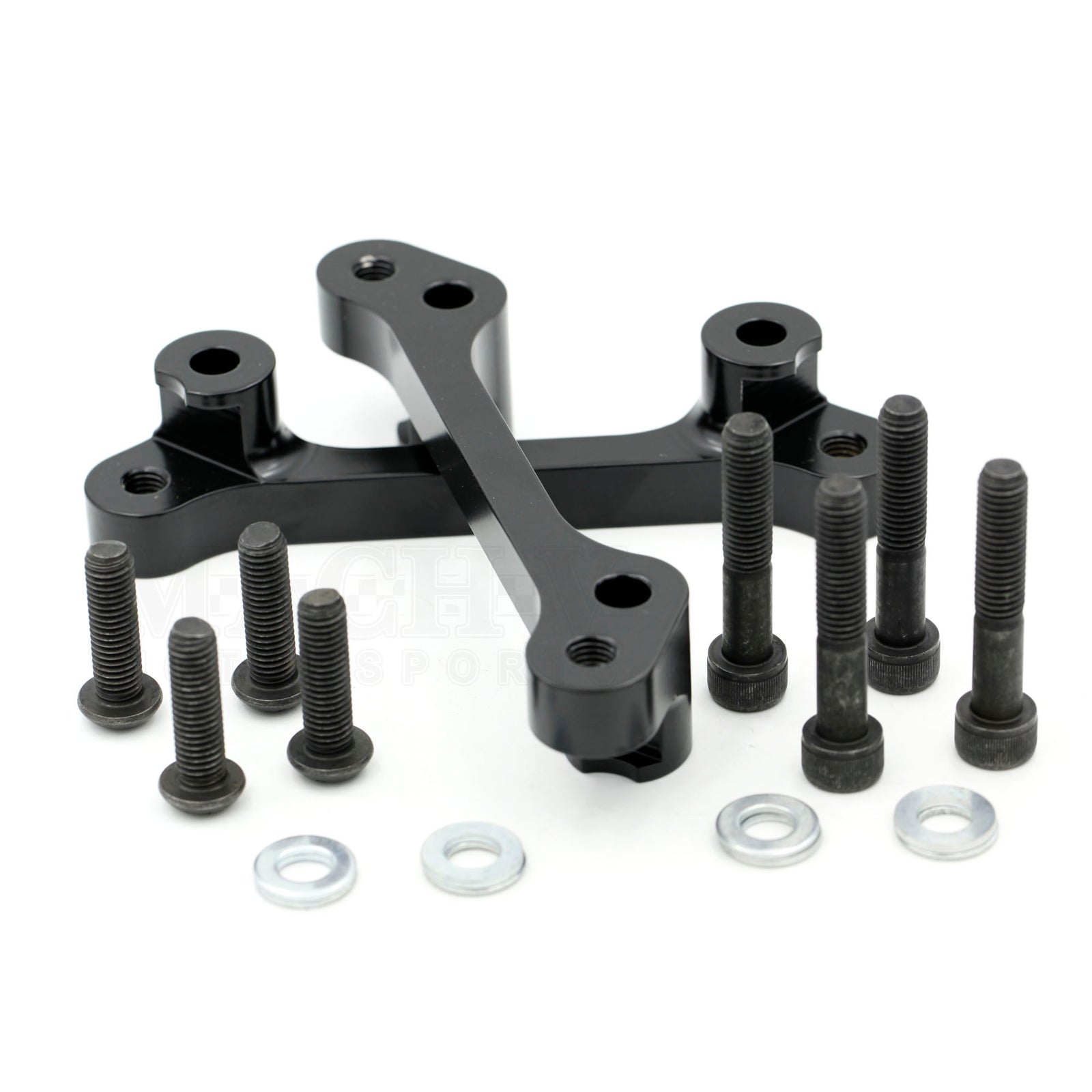 Rear FHI 2-Pot Adapter Kit (2008-2021 Impreza and WRX, BRZ, FR-S) Brackets-only kit