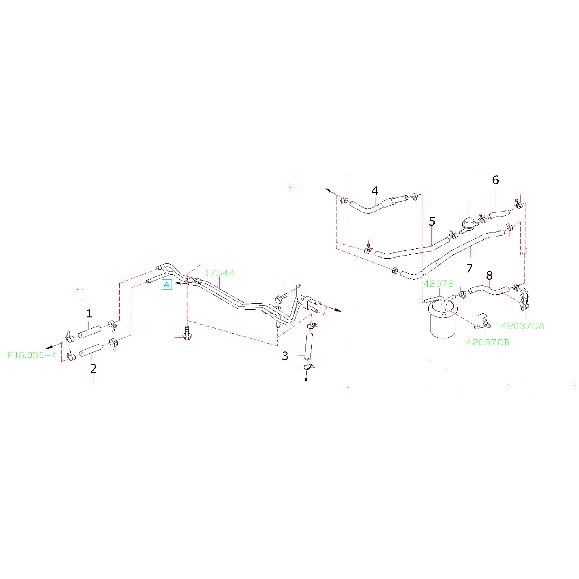 Subaru Fuel Lines 2002-2005 WRX