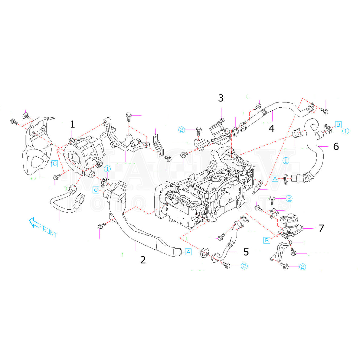 Subaru Air Pump/Barometric Sensor Parts 2008-2021 STI