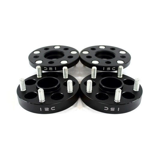 ISC 5x100 25mm Black Hub Centric Wheel Spacers (Pair)