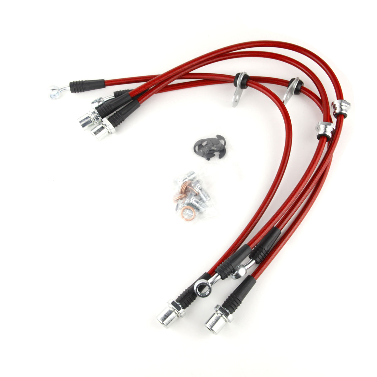 Mach V Stainless Steel Braided Brake Lines 2002-2007 WRX/WRX STI