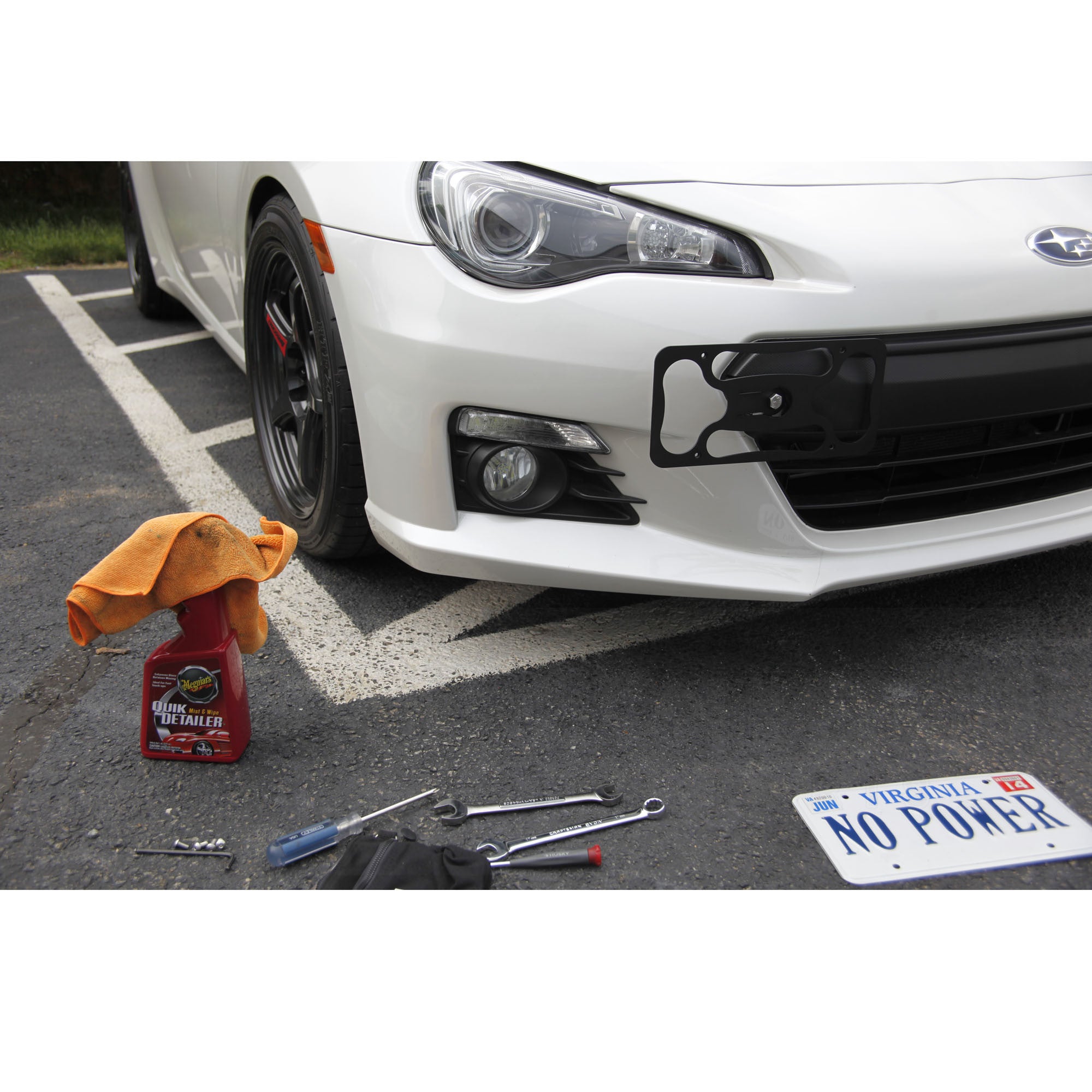 Front Bumper Tow Hook License Plate Mount – For Subaru BRZ 2013-2016, Toyota 86 GT86, AAG