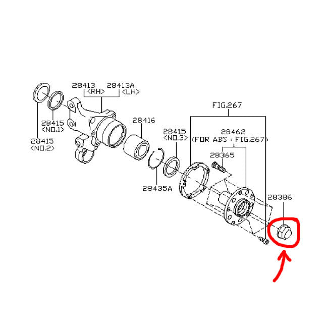 Subaru Axle Nut 20022021 WRX/STI, 20132021 BRZ/FRS