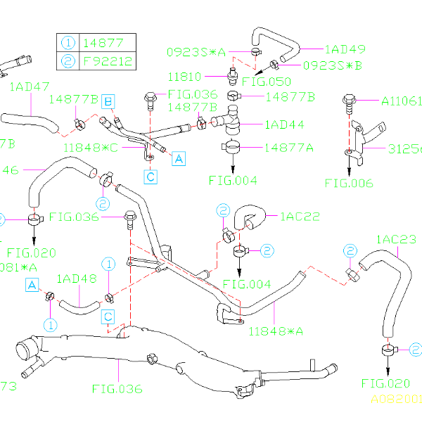 Subaru PCV Breather Hoses 2008-2014 WRX