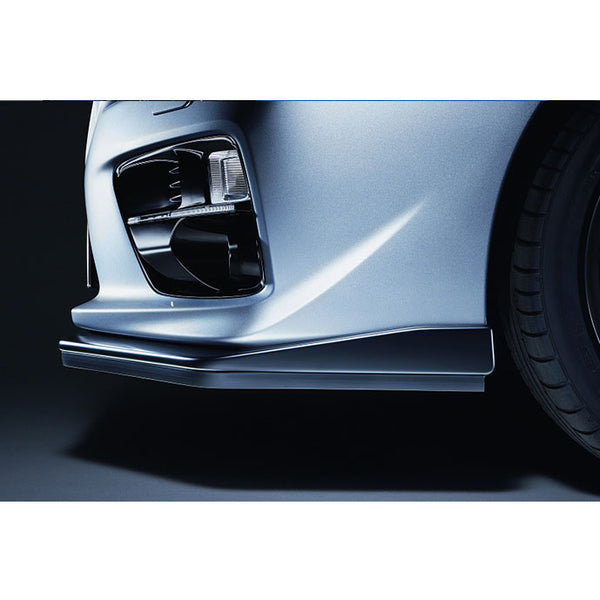 JMTBNO Polyurethane Front Bumper Lip + Side Skirts Splitter + Strut Rods For Subaru WRX/STI (Glossy Black)