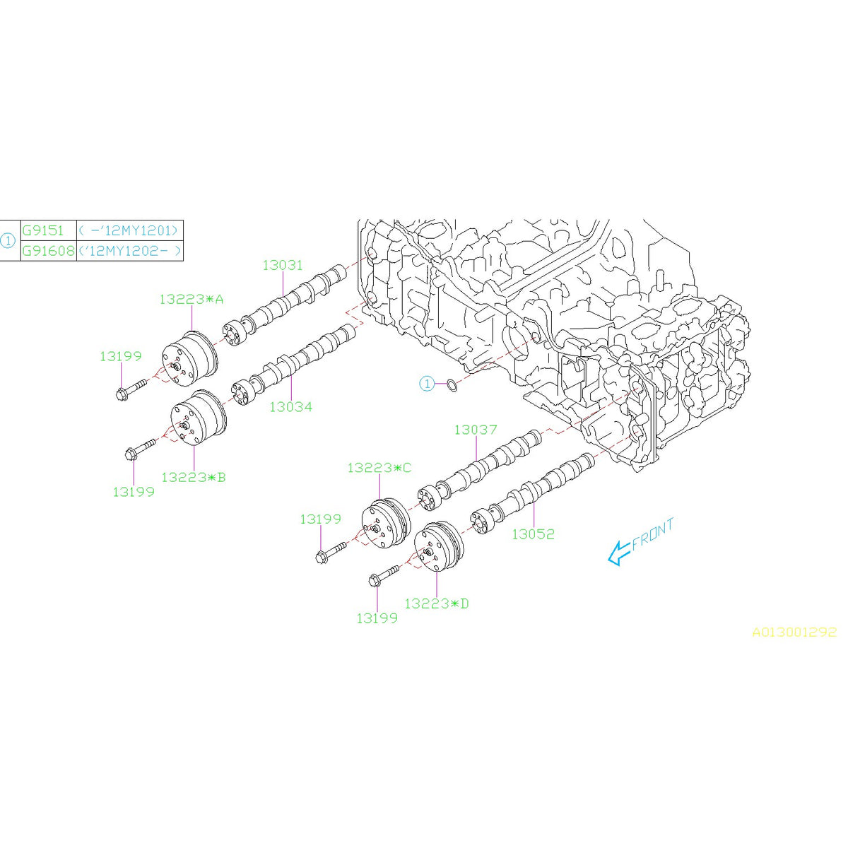 Subaru FA Non Turbo Timing Sprockets