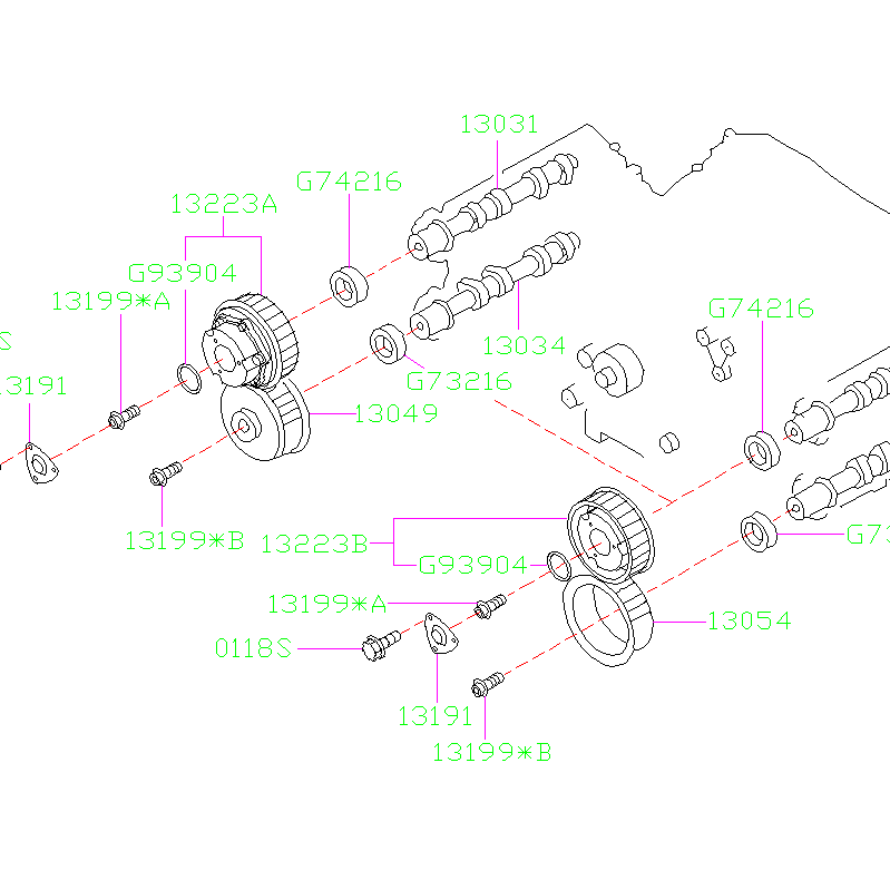 Subaru OEM Camshaft Gears 2006-2007 WRX / 2004-2007 STI