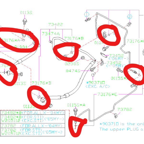 Subaru A/C O-Ring Service Kit 2008-2021 WRX/STI