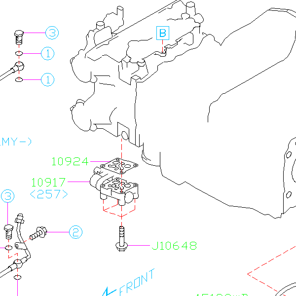 Subaru OEM Oil Control Valve (OCV) and Bracket Exhaust Cam 2008-2021 STI