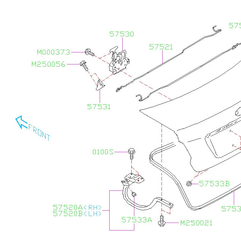 Subaru Trunk Latch 2015-2021 WRX / STI