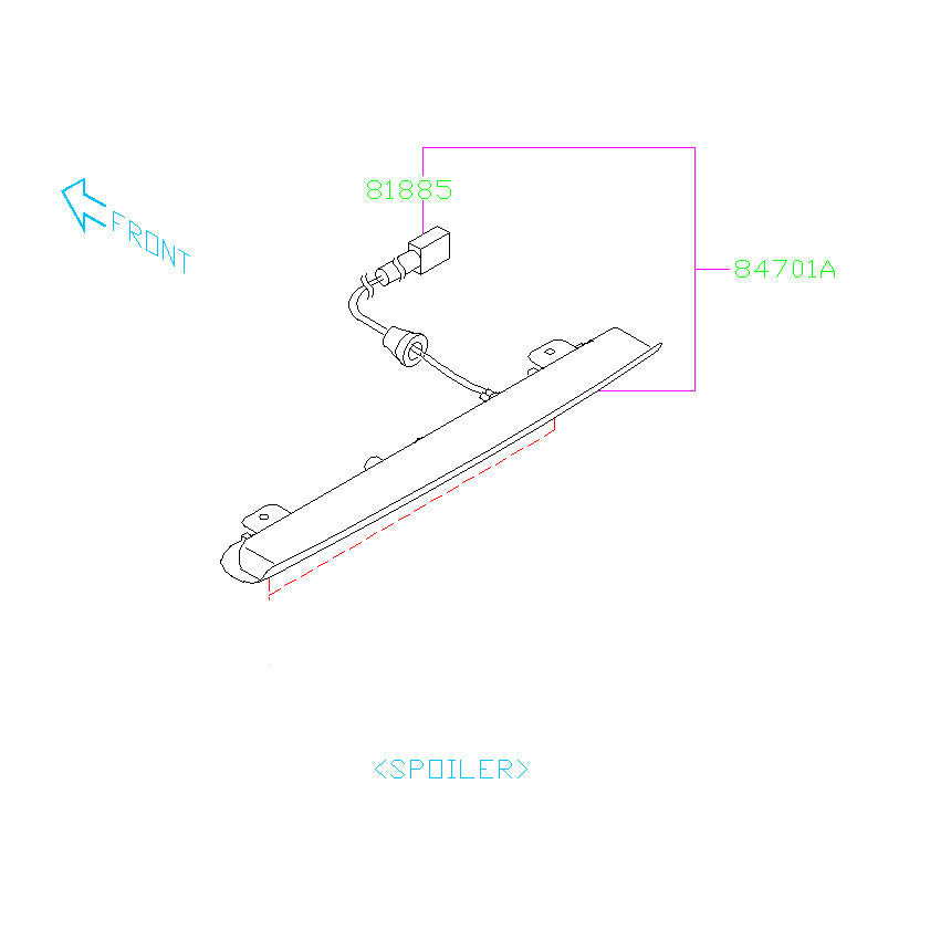 Subaru LED Brake Lamp 2004-2007 STI
