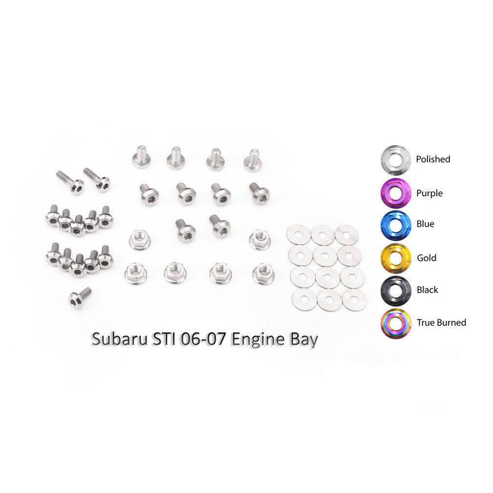 Titanium Engine Bay Dress-Up Bolt Kit 2006-2007 WRX and STi