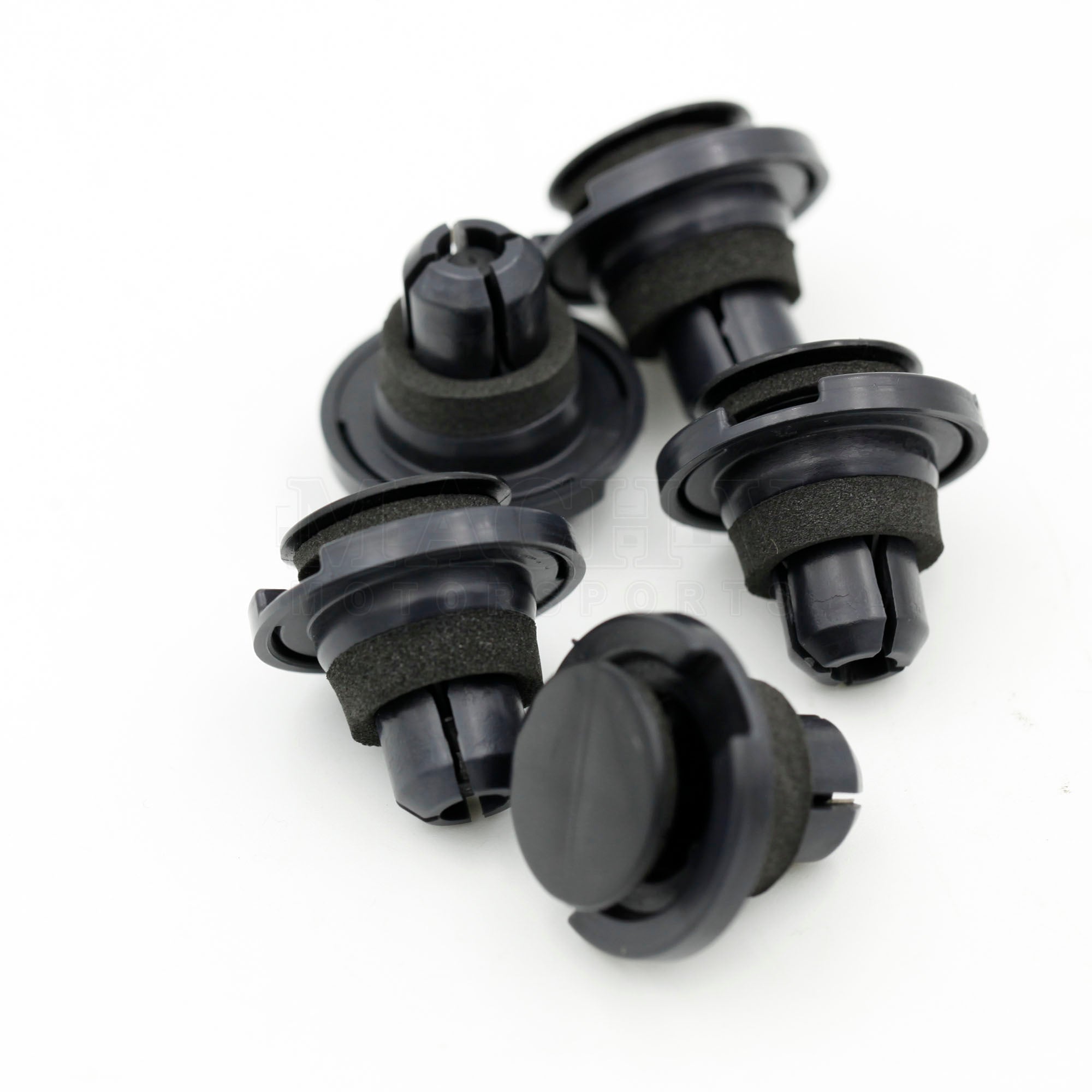 Subaru Impreza Side Sill Skirt Trim Clips - Rocker Molding Push Fasteners, Black