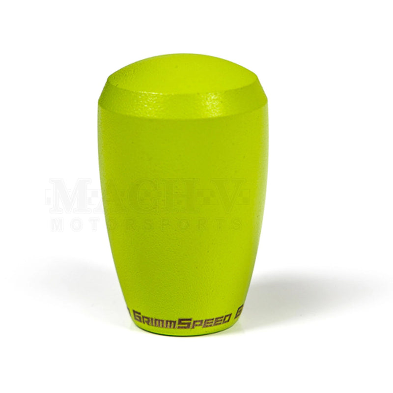 GrimmSpeed Stubby Shift Knob Stainless Steel - Subaru 5 and 6 Speed Manual Transmission - Neon Green