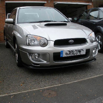DS Style Front Bumper Lip For 2004-2005 Subaru Impreza WRX - Unpainted Polyurethane, Aggressive Look