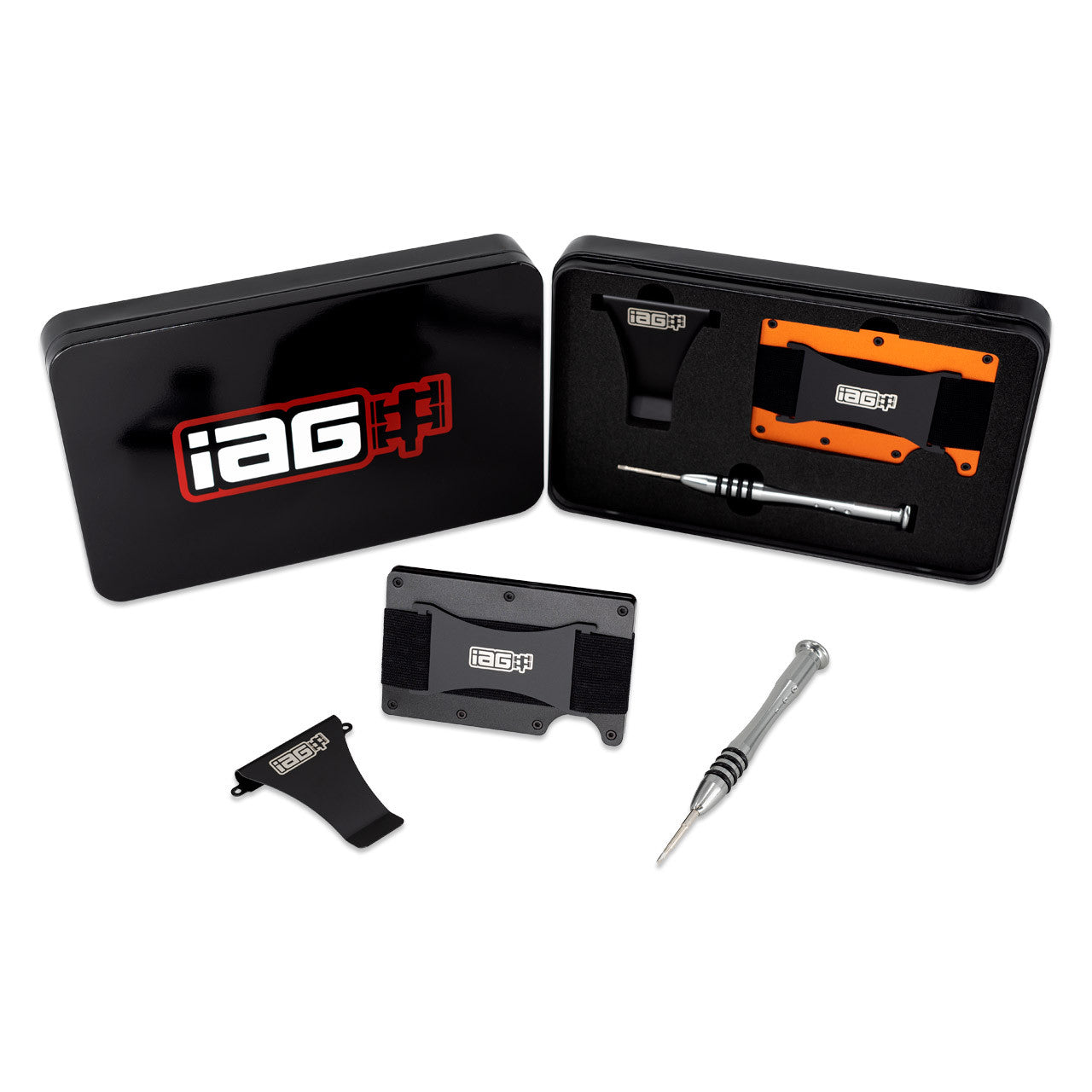 IAG Aluminum Wallet Kit w/Money Clip, Cash Band, and Screwdriver