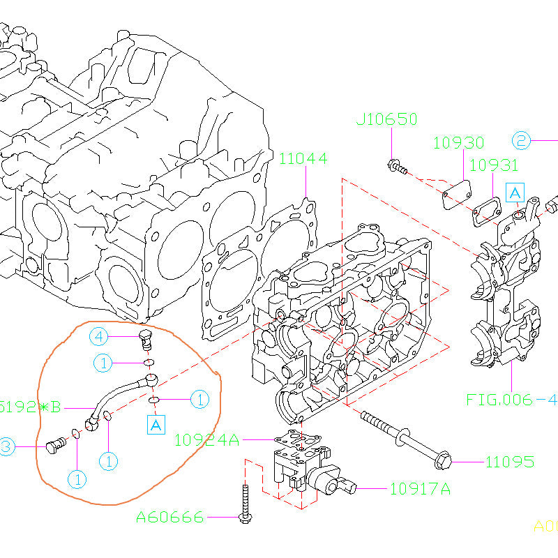 Subaru Oil Feed Line AVCS to Head Drivers Side 2008-2014 WRX/ 2008-2021 STI
